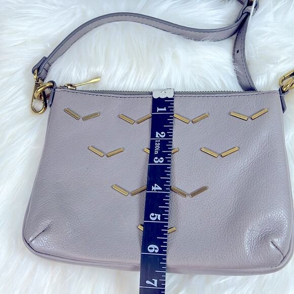 Fossil Gray Chic Slim Crossbody Leather Purse - Picture 10 of 10